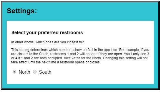 The apps settings.